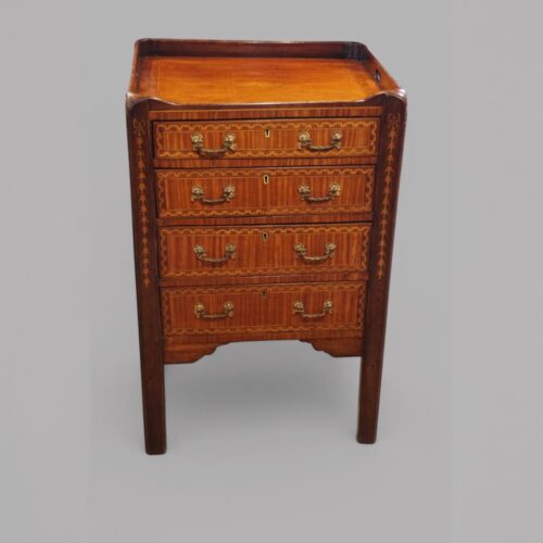 Georgian inlaid bedside chest