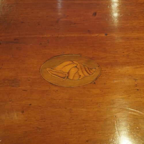 Georgian inlaid bedside chest shell inlay