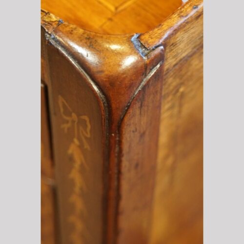 Georgian inlaid bedside chest shoulder