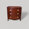 Small Georgian mahogany bow chest front
