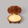 Victorian inlaid walnut oval table interior