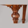 Victorian inlaid walnut oval table top of leg