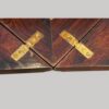 Victorian inlaiid rosewood envelope card table hinges