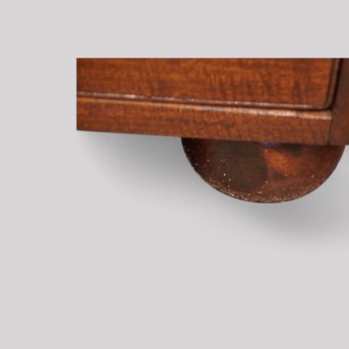 Victorian mahogany military chest bun foot