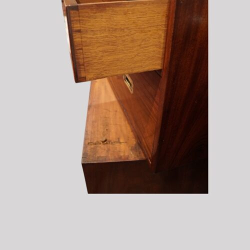 Victorian mahogany military chest drawer lining