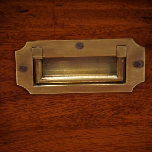 Victorian mahogany military chest flush handle