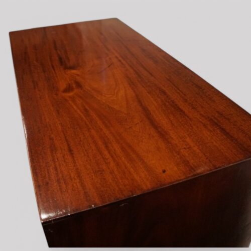 Victorian mahogany military chest top