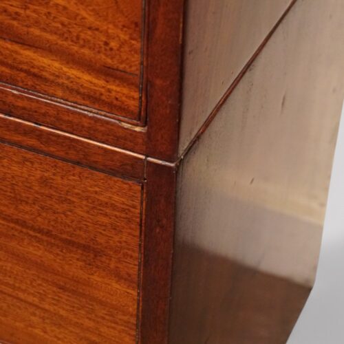 Victorian mahogany military chest where it splits into 2
