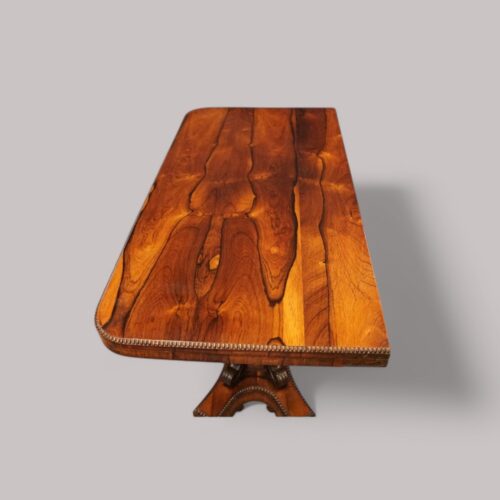 William IV rosewood card table end top