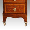 Edwardian inlaid mahogany pedestal desk base