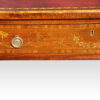 Edwardian inlaid mahogany pedestal desk centre drawer