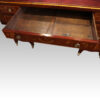 Edwardian inlaid mahogany pedestal desk drawer interior