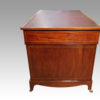 Edwardian inlaid mahogany pedestal desk side