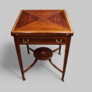 Edwardian mahogany envelope card table