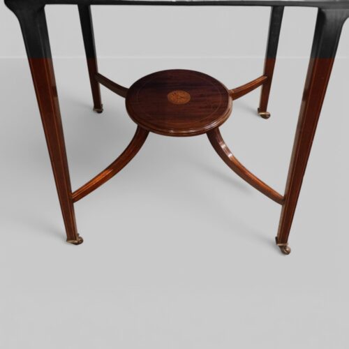 Edwardian mahogany envelope card table legs