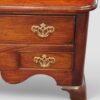 George II red walnut lowboy detail handle