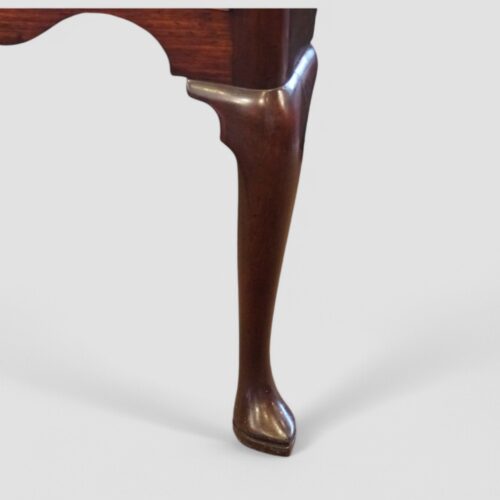 George II red walnut lowboy leg