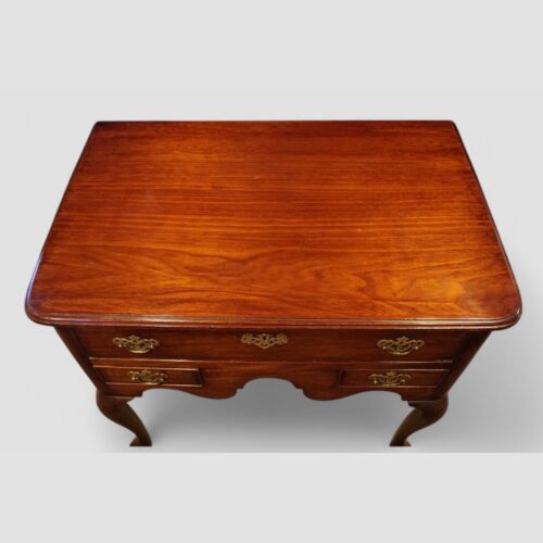 George II red walnut lowboy top