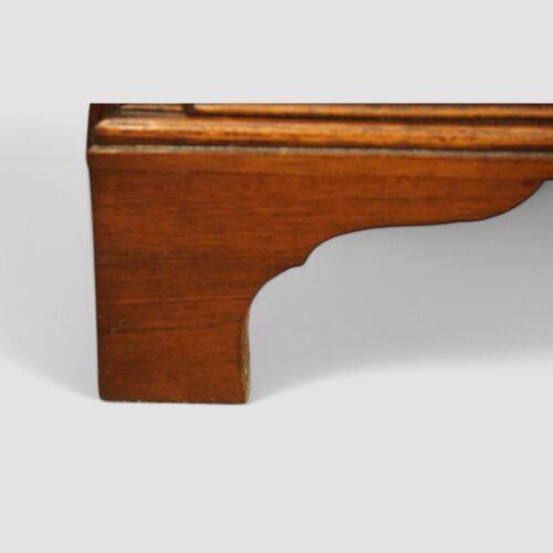 Pair of mahogany bedside chests bracket foot