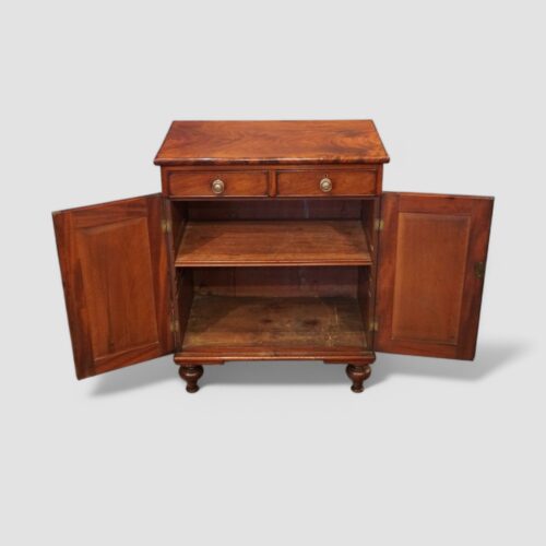 Small Victorian mahogany cupboard interior