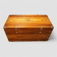 Victorian brass bound campaign trunk