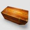 Victorian brass bound campaign trunk angle