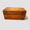 Victorian brass bound campaign trunk front