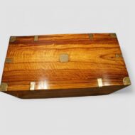 Victorian brass bound campaign trunk top