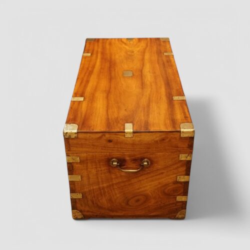 Victorian camphor wood campaign chest end
