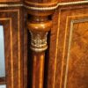 Victorian inlaid walnut 4 door credenza capital of column