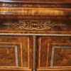 Victorian inlaid walnut 4 door credenza inlay under top
