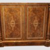 Victorian inlaid walnut 4 door credenza panel doors