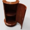 Victorian mahogany cylindrical bedside cabinet interior