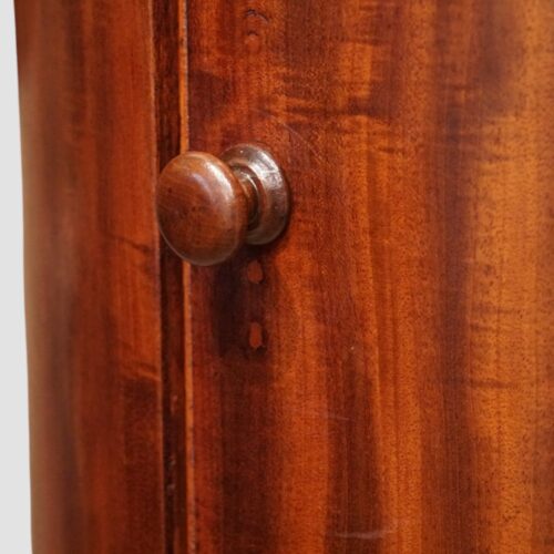 Victorian mahogany cylindrical bedside cabinet knob handle