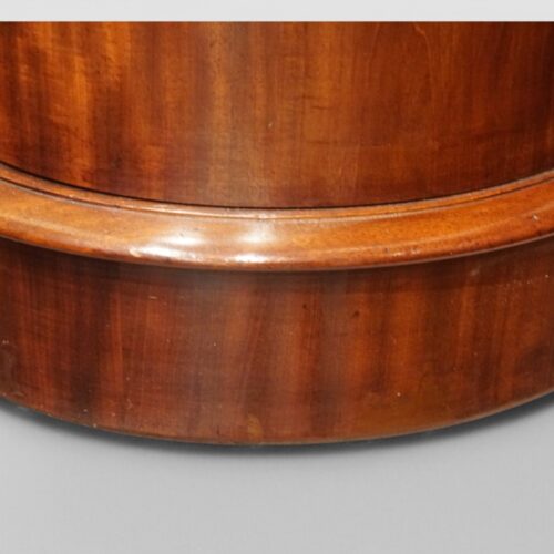 Victorian mahogany cylindrical bedside cabinet plinth