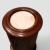 Victorian mahogany cylindrical bedside cabinet top