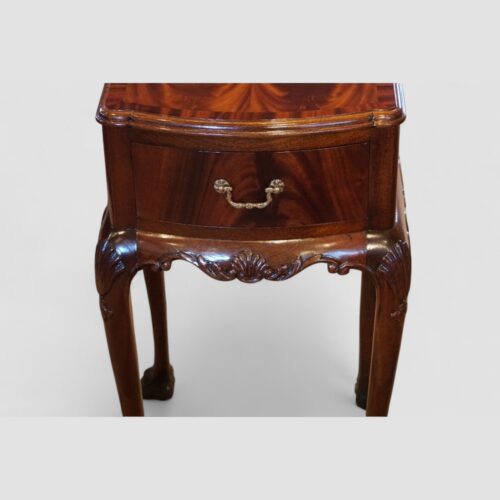 Pair of George VI bedside tables drawer
