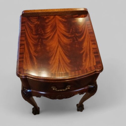 Pair of George VI bedside tables top