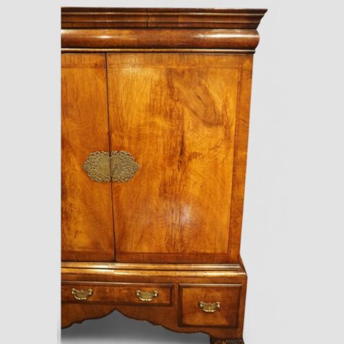 Queen Anne style walnut cabinet door