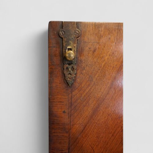 Queen Anne style walnut cabinet door bolt
