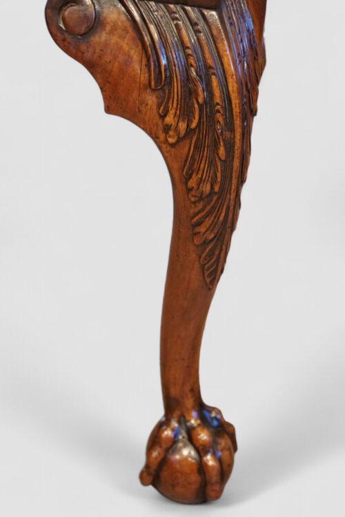 Queen Anne style walnut cabinet leg