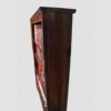 Tall Edwardian inlaid open bookcase side