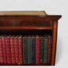 Tall Edwardian inlaid open bookcase top corner