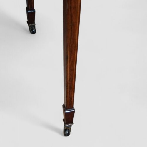Victorian inlaid rosewood writing table leg