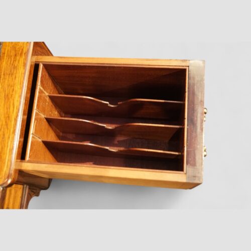 Victorian inlaid rosewood writing table stationery drawer