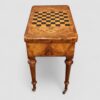 Victorian inlaid walnut games table end