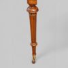 Victorian inlaid walnut games table leg