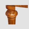Victorian inlaid walnut games table leg turning