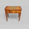 Victorian inlaid walnut games table rear