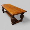 Victorian oak draw leaf dining table in the Elizabethan style closed angle